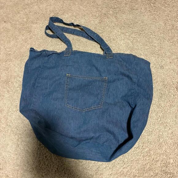 Blue Denim Tote Bag - Picture 2 of 3